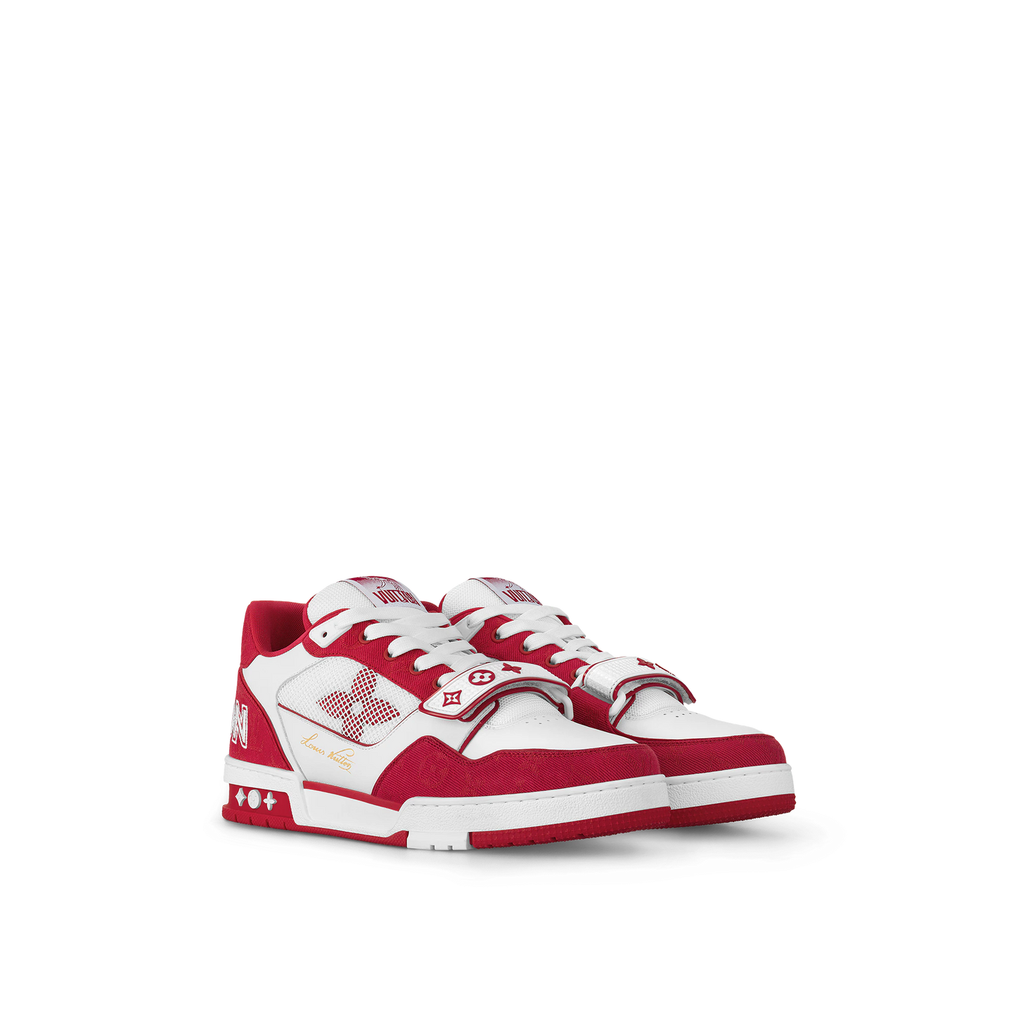 Louis Vuitton Trainer Rojo Monogram Denim